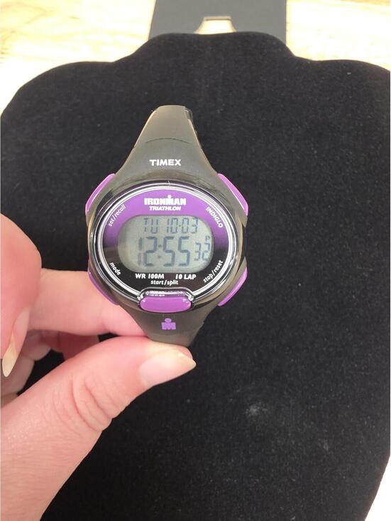 Timex Accessories - Timex Women’s Ironman Triathlon Essential 10 Digital Watch Black Purple 34mm